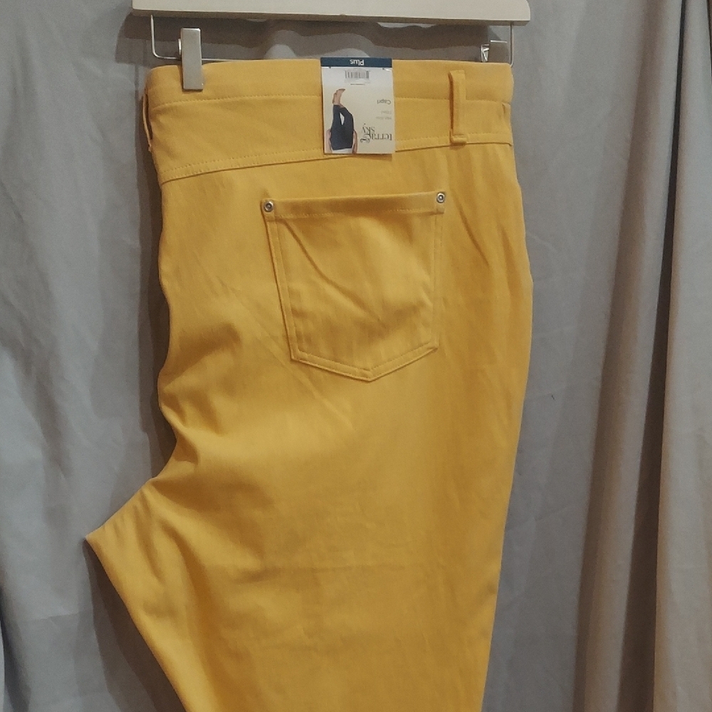 Terra & Sky Yellow Capri Women's Size 5X